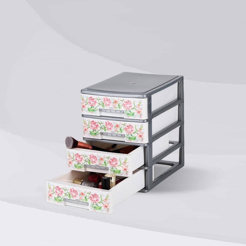 Nayasa Tuckins Deluxe MultiCompartment Plastic Drawers Storage Organizer Multipurpose Plastic Modular Storage Organizer Box Grey 14 Dlx - Image 5