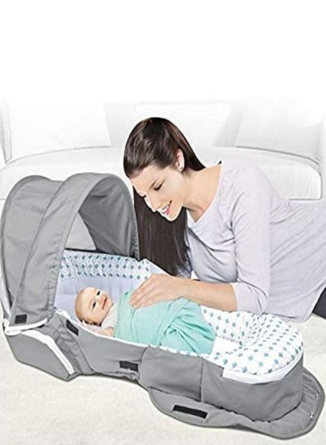 NKX Baby Bassinet Bed Portable Sleeper Travel Bag with mosquito net For Infant with Music - Image 1