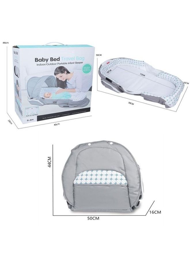 NKX Baby Bassinet Bed Portable Sleeper Travel Bag with mosquito net For Infant with Music - Image 2