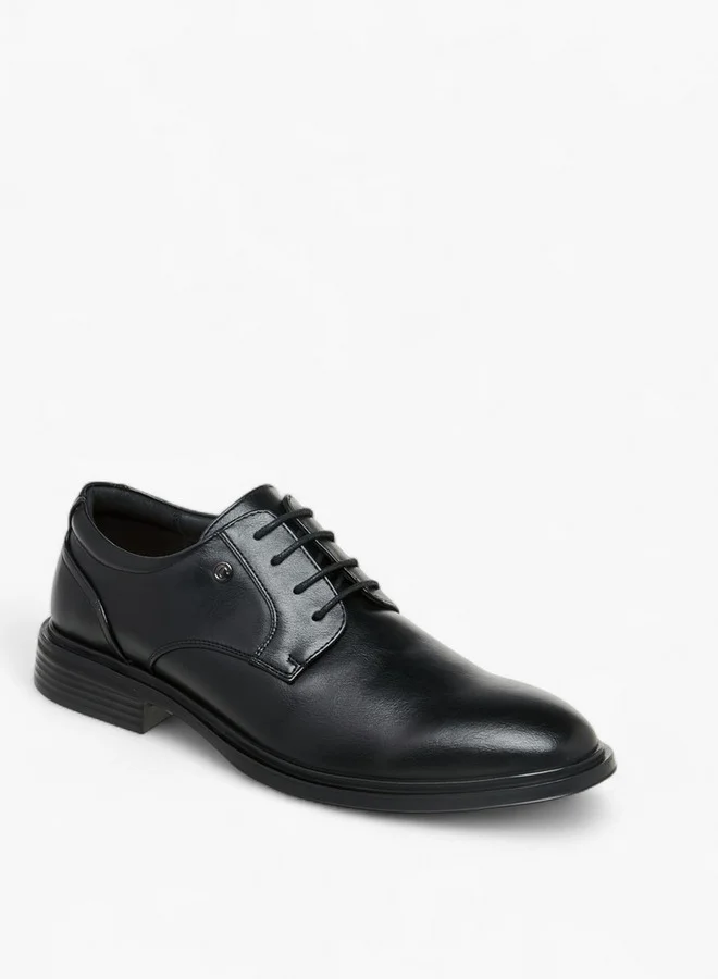 لو كونفورت Solid Lace-Up Derby Shoes