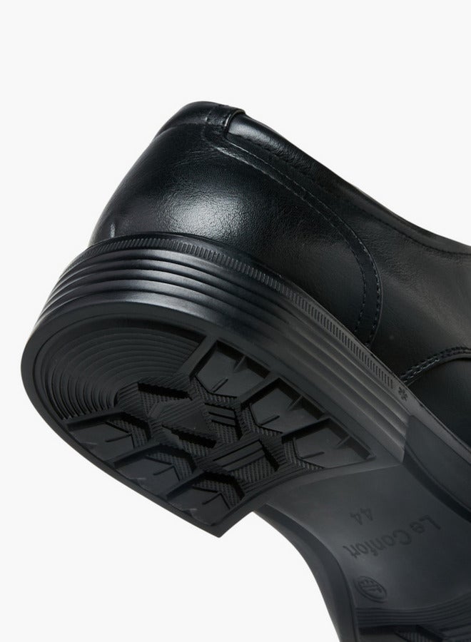 Le Confort Solid Lace-Up Derby Shoes - Image 5