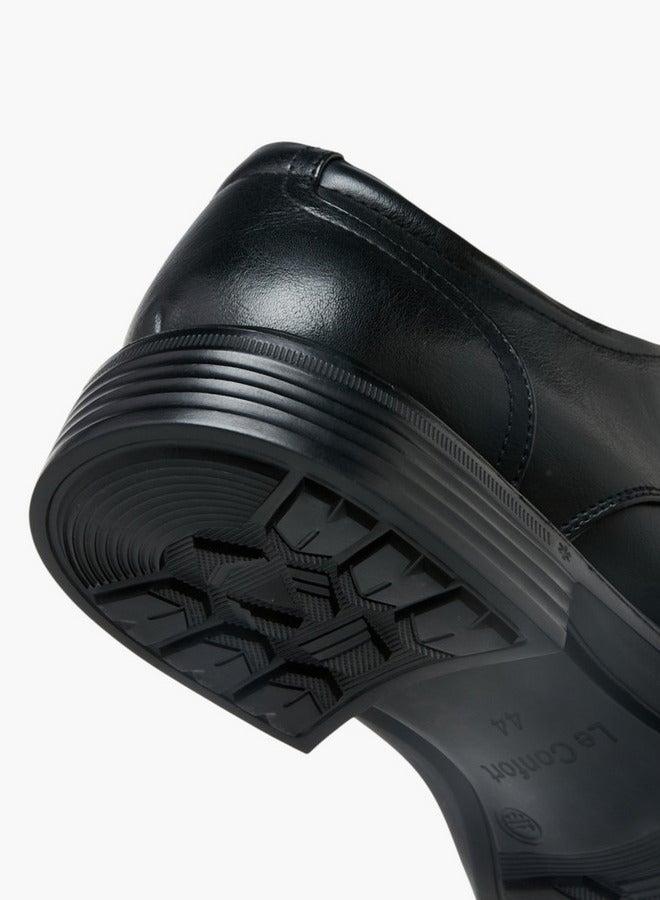 Le Confort Solid Lace-Up Derby Shoes - Image 5