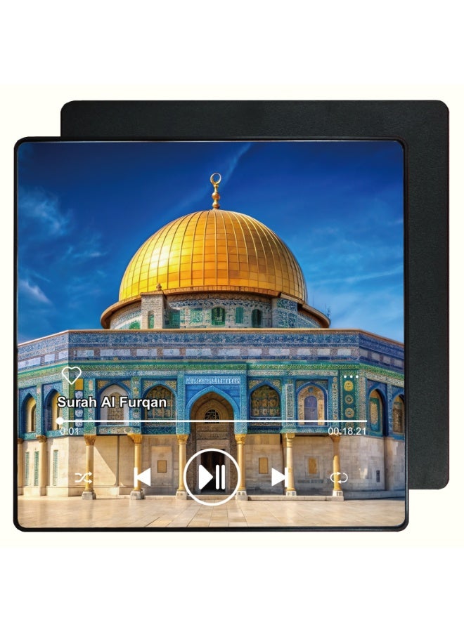 أنغولا باندا مكبر صوت مغناطيس للقرآن الكريم للثلاجة - مشغل سورة محمل مسبقا مع تلاوات إسلامية ، مغناطيسي محمول ، USB-C قابل لإعادة الشحن ، تحكم باللمس ، هدايا رمضان والعيد ، هدايا إسلامية (سورة البقرة) - Image 1