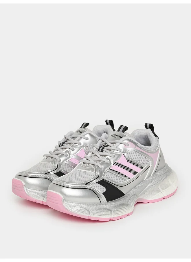 ستايلي Styli Chunky Sole Lace Up Sneakers