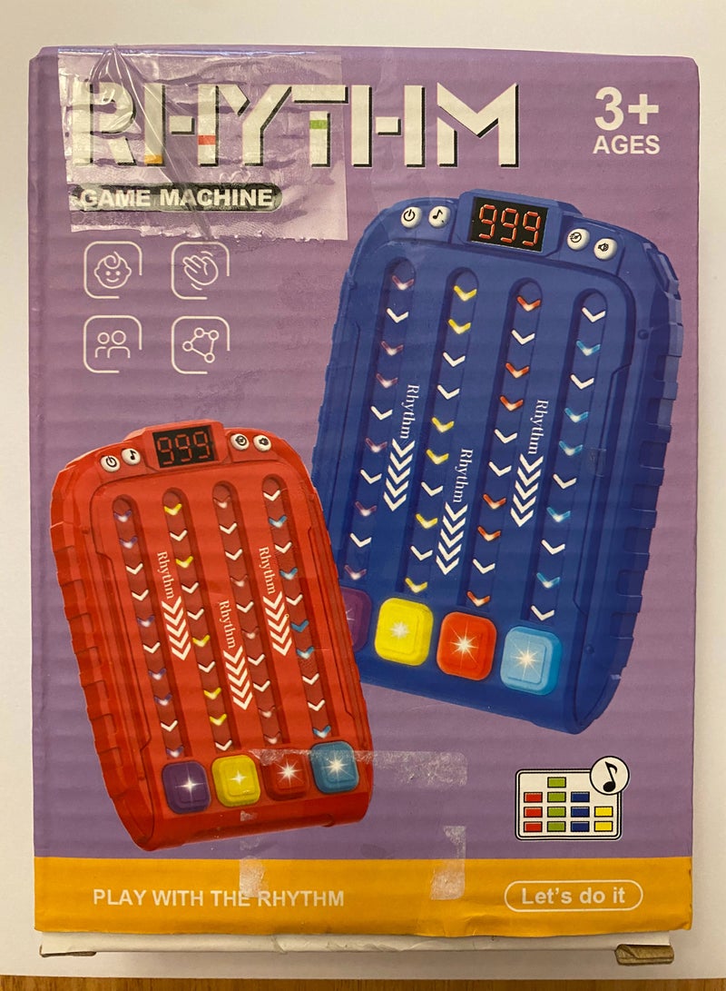 جوليتي إل إل سي آلة لعبة الإيقاع للأطفال، ألعاب محمولة، لعبة بوب إت لعبة إيقاع سريعة الدفع، لعبة زر الإيقاع مع 6 مستويات، أضواء، لعبة إيقاع الأطفال لتخفيف التوتر للأطفال (قطعة واحدة)