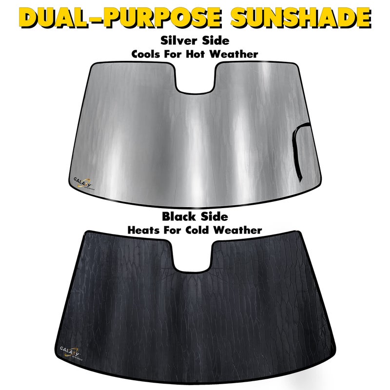Galaxy Auto Shield Custom Fit Windshield Sun Shade for 2015 2016 2017 2018 2019 2020 2021 2022 2023 2024 2025 Ford Transit Van (NOT Compatible with E-Transit), Wagon XL XLT Cargo, Insulated Privacy Blockout UV Reflector - Image 3