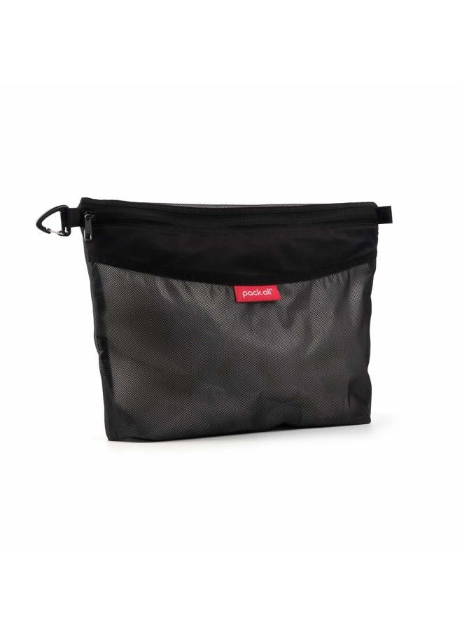 pack all Waterproof Travel Packing Pouches Storage Packing Bag with Zipper for Travel, Office, Arts (Small/Medium/Large/Set) Large Black - Image 1