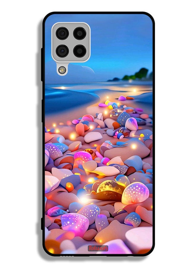 Tolwak Samsung Galaxy A22 4G Protective Case Cover Stones Art - Image 1