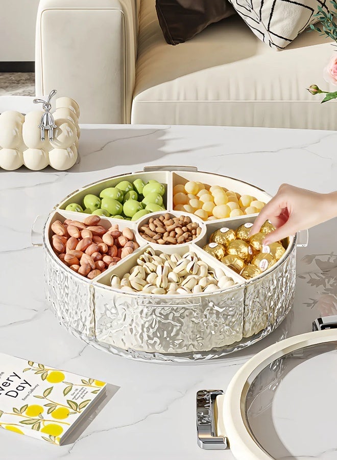 Divided Serving Tray, Multifunctional Snack Storage Box, Candy Box, 6 Compartments Tray Household Kitchen Removable Plate, Divided Serving Fruit Tray, Snack Serving Tray With Lid, Suitable For Parties, Picnics, Afternoon Tea, Etc-Can Hold Fruit, Nuts, Snacks, Etc.  - Image 5