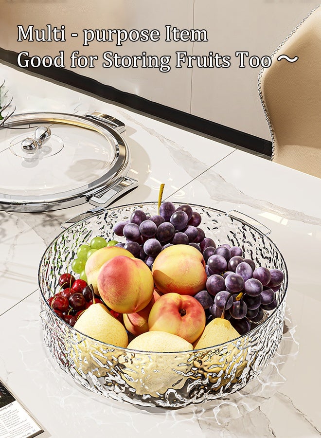 Divided Serving Tray, Multifunctional Snack Storage Box, Candy Box, 6 Compartments Tray Household Kitchen Removable Plate, Divided Serving Fruit Tray, Snack Serving Tray With Lid, Suitable For Parties, Picnics, Afternoon Tea, Etc-Can Hold Fruit, Nuts, Snacks, Etc.  - Image 2
