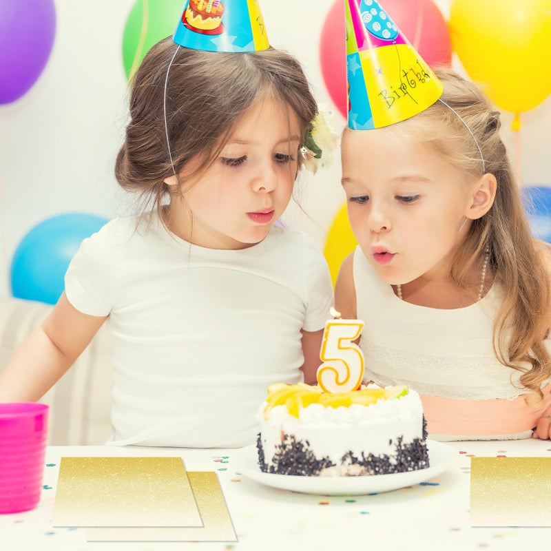Muplaya 40 قطعة زينة عيد ميلاد ذهبية متدرجة من الذهب، مناديل كوكتيل مشروبات قابلة للتصرف لحفلات العشاء والزفاف وحفلات استقبال المواليد وزينة عيد الميلاد 6.5"" × 6.5"" بوصة - Image 4