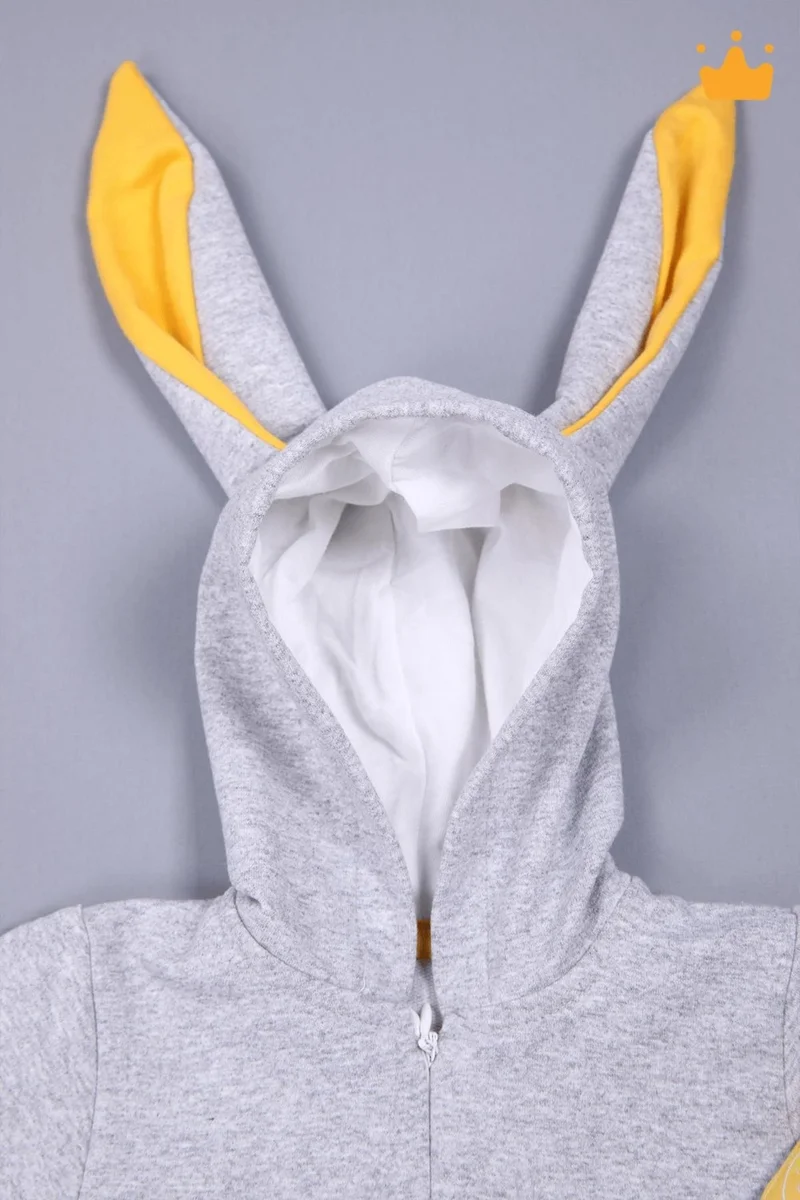 بيبي هولا Babyhola Zippered Rabbit Ears Jumpsuit 5014