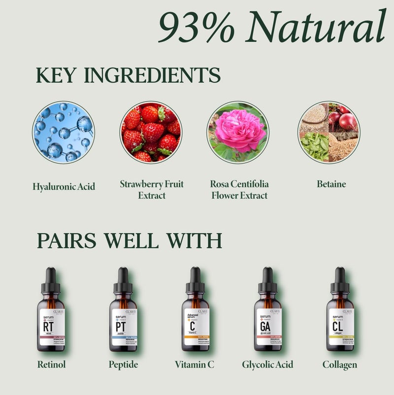 CLARA'S NEW YORK | Vegan Hyaluronic Acid Facial Cream | with Panthenol, Shea Butter | Intense Hydration Moisture Enhancing Smooth, Plump, Rich | Non-sticky, Fast-absorbing Formula | 50ml MADE IN US - Image 5