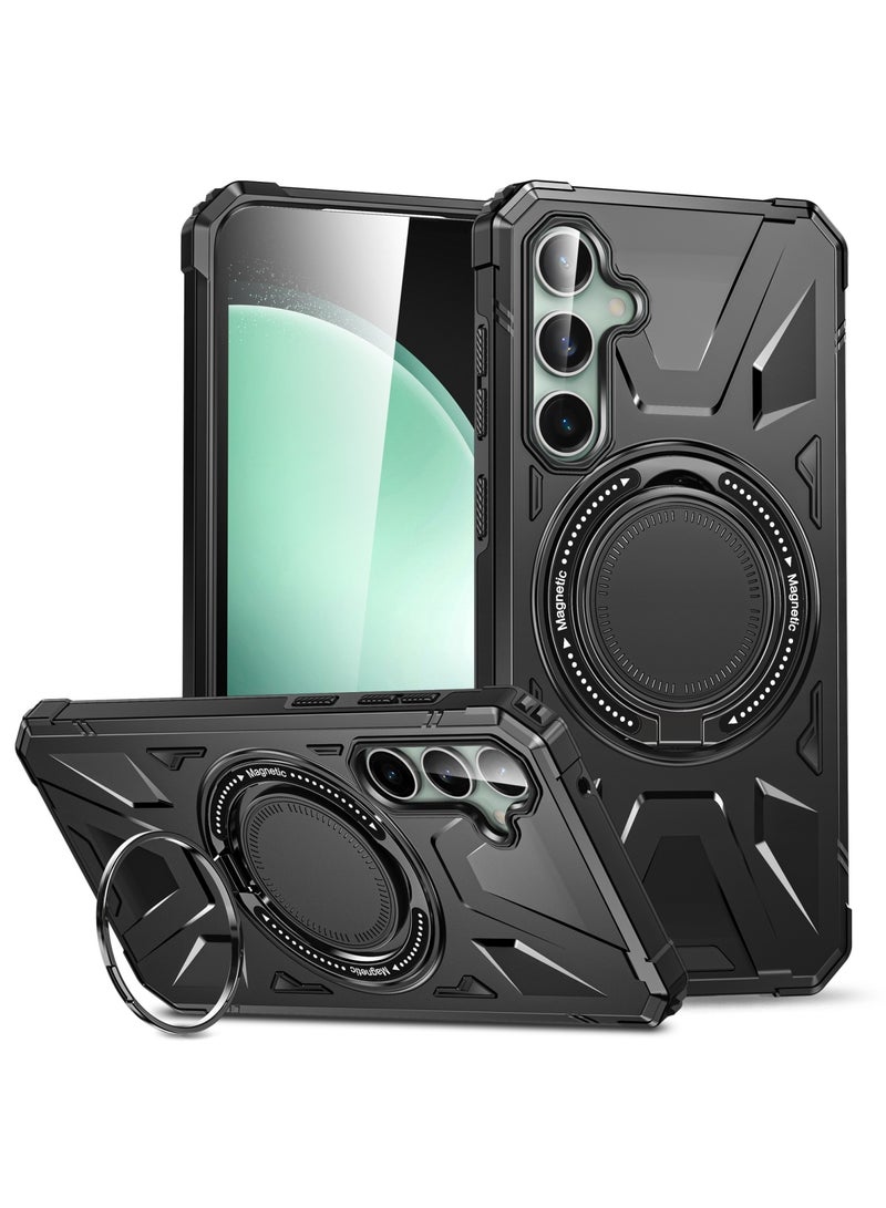 GOLDEN MASK GOLDEN MASK For Samsung Galaxy A14/A14 5G Case Mag-Safe Magnetic Shockproof Phone Case with Ring Holder (Black) - Image 1
