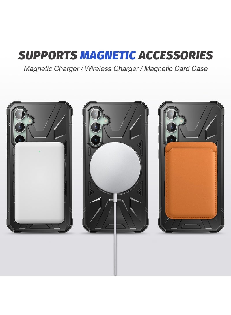 GOLDEN MASK GOLDEN MASK For Samsung Galaxy A14/A14 5G Case Mag-Safe Magnetic Shockproof Phone Case with Ring Holder (Black) - Image 5