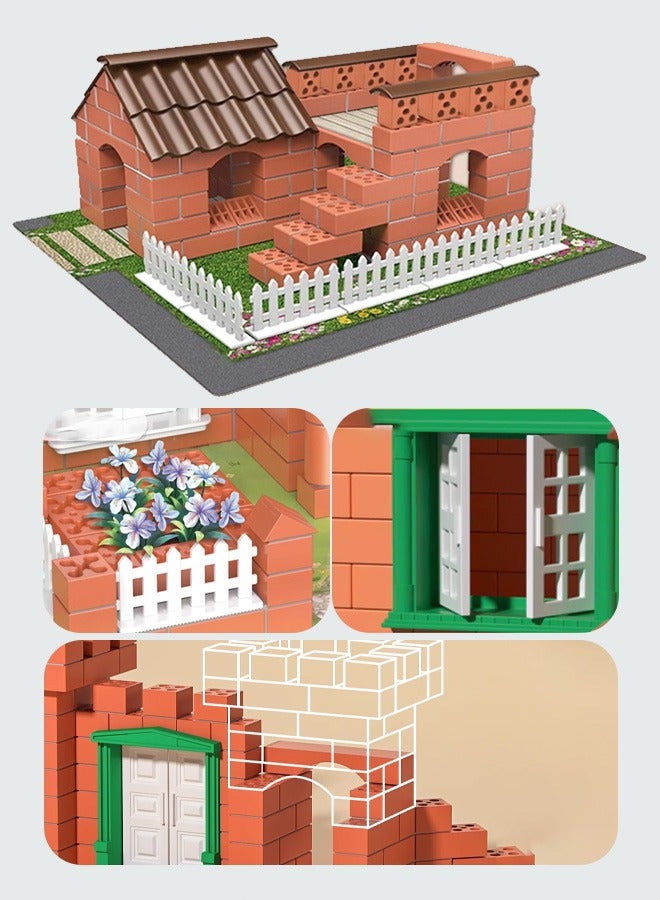 جودي بلاي ألعاب تعليمية 190 ليغو قطعة من الألعاب التعليمية للأطفال: بناء منزل صغير باستخدام طاولة رملية ونموذج بناء الطوب - Image 5