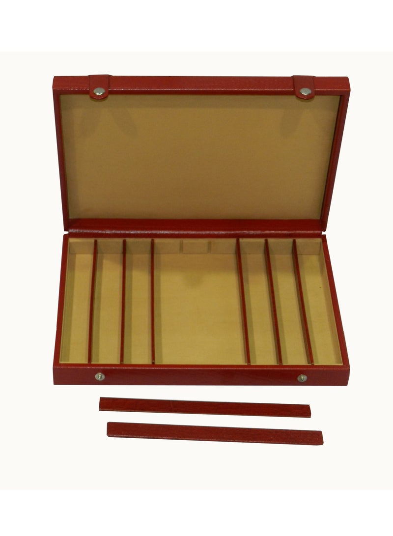 LAVERI LEATHER Laveri Genuine Leather Chain Box Organizer Storage Chain Stud Tray Showcase Storage Case  - Image 1