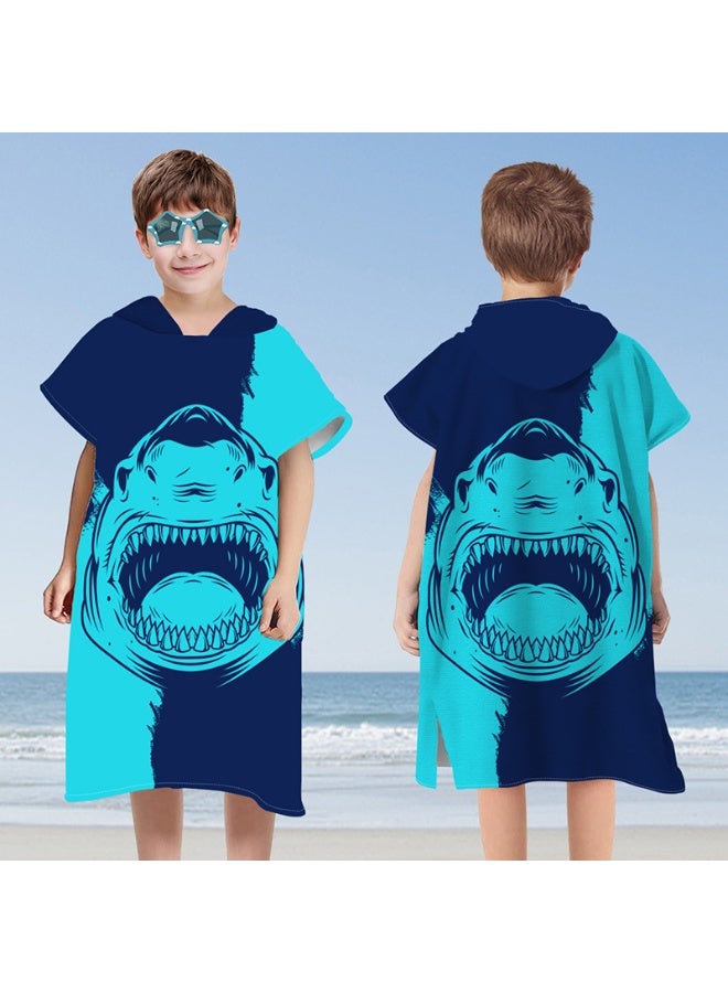 NIBEMINENT Kids Hooded Towel Cape - Microfiber Swim & Beach Bathrobe, Super Absorbent & Quick-Dry Towel for Children (60x75cm)  - Image 1