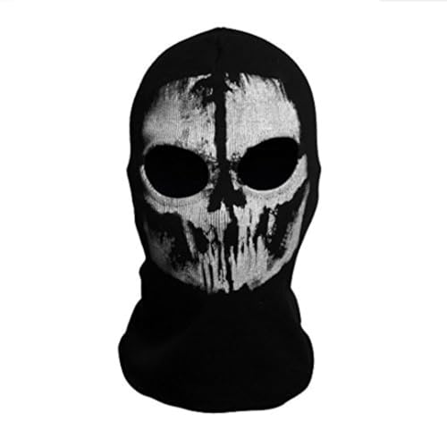 SzBlaZe Unisex Ghost Print Stocking Balaclava Mask Good For War Game Halloween Cosplay (Print 3) - Image 1