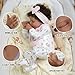 BABESIDE Lifelike Reborn Baby Dolls Black Girl 17Inch Realistic Newborn Baby Doll Real Life Baby Dolls with Clothes and Toy Gift for Kids Age 3 - Image 4