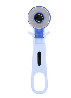 Excefore Fabric Cutting Knife 45mm Rotary Cutter for Fabric Safety Lock Ergonomic Classic Comfort Loop Fabric Small Rotary Cutter for Sewing Quilting Crafting Blue  - Image 1