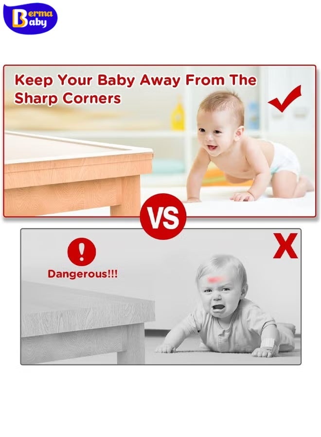 Berma Baby Baby proof corner protectors ， free-stick protection strips for children to prevent bumps and bumps, furniture corner protection and edge safety bumpers, soft edge protectors with upgraded pre-adhesive strong adhesive  - Image 3