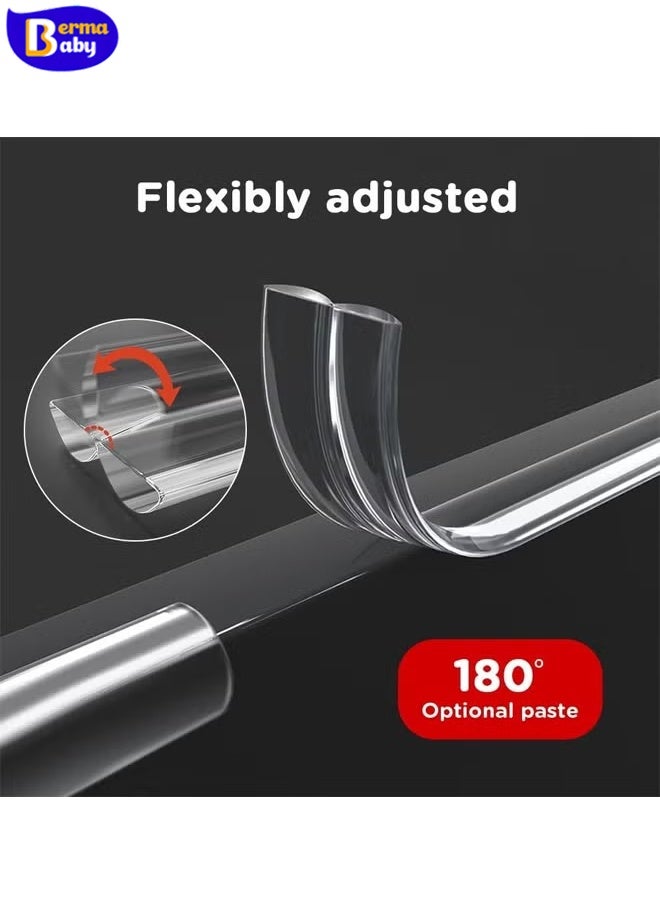 Berma Baby Baby proof corner protectors ， free-stick protection strips for children to prevent bumps and bumps, furniture corner protection and edge safety bumpers, soft edge protectors with upgraded pre-adhesive strong adhesive  - Image 4