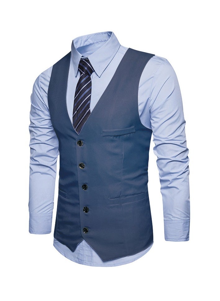 KUYING New Fashionable Personalized Printed Men's Suit Vest  - Image 1