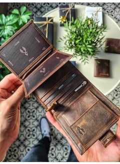 VISSO 112 Genuine Leather Men's and Women's Wallet Leather Bag with Coin Pocket and External Lock  - Image 3