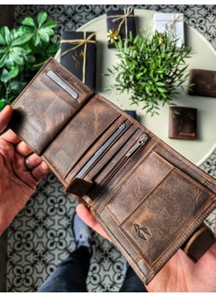 VISSO 112 Genuine Leather Men's and Women's Wallet Leather Bag with Coin Pocket and External Lock  - Image 5