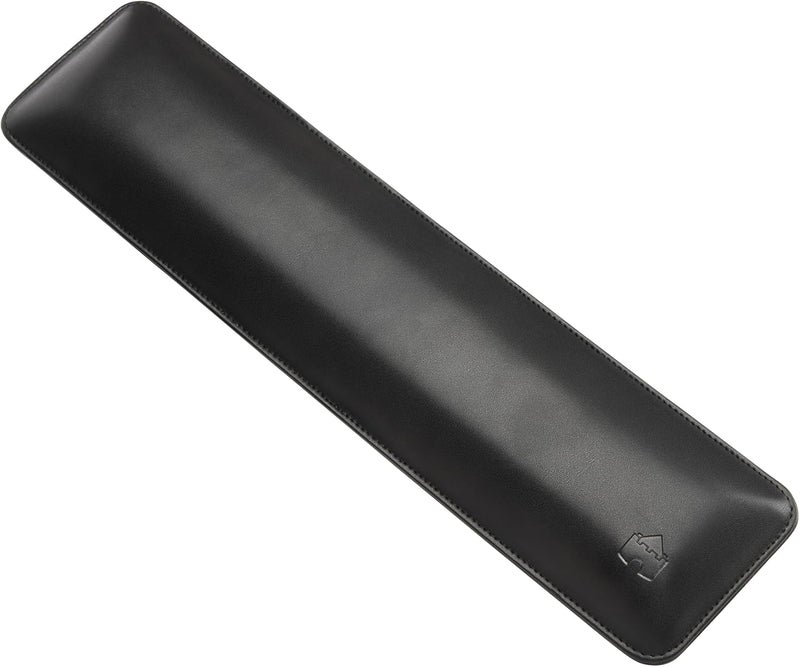 Castle Bailey Full Size by Castle  Leather Ergonomic Computer Wrist Rest Pad for Keyboards with Around 104 Keys  Firm Keyboard Wrist Support for Typists Gaming and Heavy Office Use Nightfall Full Size - Image 1