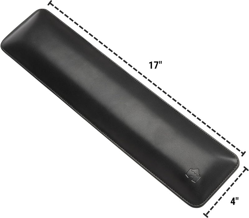 Castle Bailey Full Size by Castle  Leather Ergonomic Computer Wrist Rest Pad for Keyboards with Around 104 Keys  Firm Keyboard Wrist Support for Typists Gaming and Heavy Office Use Nightfall Full Size - Image 2