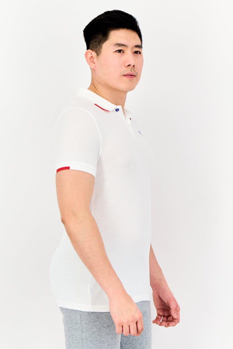 PUMA قميص بولو خارجي قصير الأكمام للرجال من بومة x One8، أبيض - Image 2