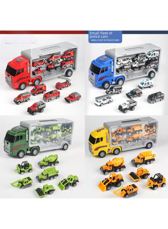 Diecast Model Car Toys - Highly Detailed Vehicles For Kids To Play - Various Makes Models Available-Color:Dinosaur Car Brown (1 Car +6 Dinosaurs)  - Image 2