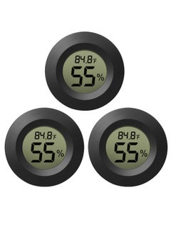 Excefore Mini Hygrometer Thermometer, 3 Pcs Digital LCD Monitor Indoor Outdoor Humidity Meter Gauge for Greenhouse Basement Baby Room, Fahrenheit (℉) or Celsius(℃)  - Image 1