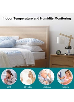 Excefore Mini Hygrometer Thermometer, 3 Pcs Digital LCD Monitor Indoor Outdoor Humidity Meter Gauge for Greenhouse Basement Baby Room, Fahrenheit (℉) or Celsius(℃)  - Image 5