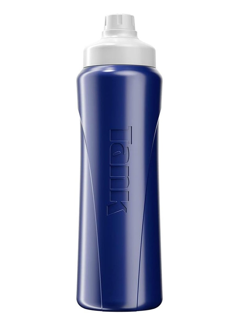 TANK Tank Insulated Plastic Water Bottle Super Cool 1L, Dark Blue, BPA Free  - Image 3