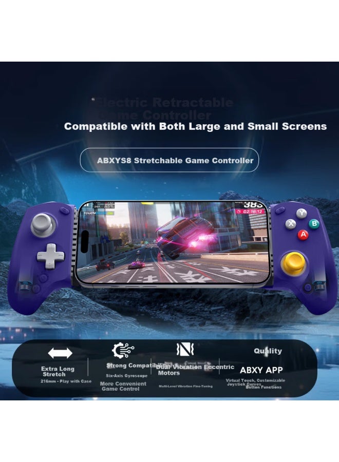 Abxylute S8 Stretch Game Controller Mobile Tablet Gamepad Android Apple Type-c Bluetooth Mobile Game Streaming Emulator Cloud Gaming Portable Peripheral Path Of Exile 2 Blue - Image 1