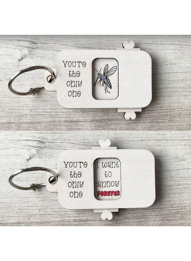 Kaameri Bazaar Funny Mosquito Valentines Day Keychain with a Mesaage Gift for Girlfriend Boyfriend Girls Boys Husband Wife Love Couple (Pack of 1) - Image 1
