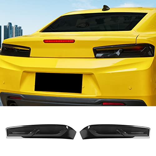 SQQP Tail Light Taillight Lamp Guard Cover Fit for 2016-2018 Chevrolet Camaro, Rear Light Frame Exterior Accessories Kit 2Pcs (Smoked Black) - Image 1