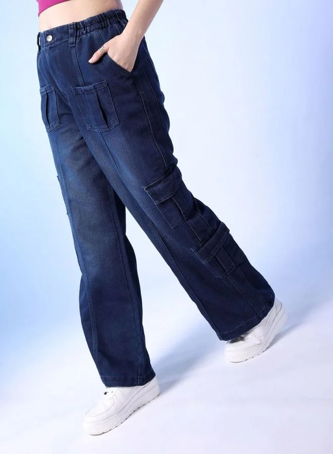 Freehand  Women Boxy Fit Printed High Rise Jeans  | Best Price UAE