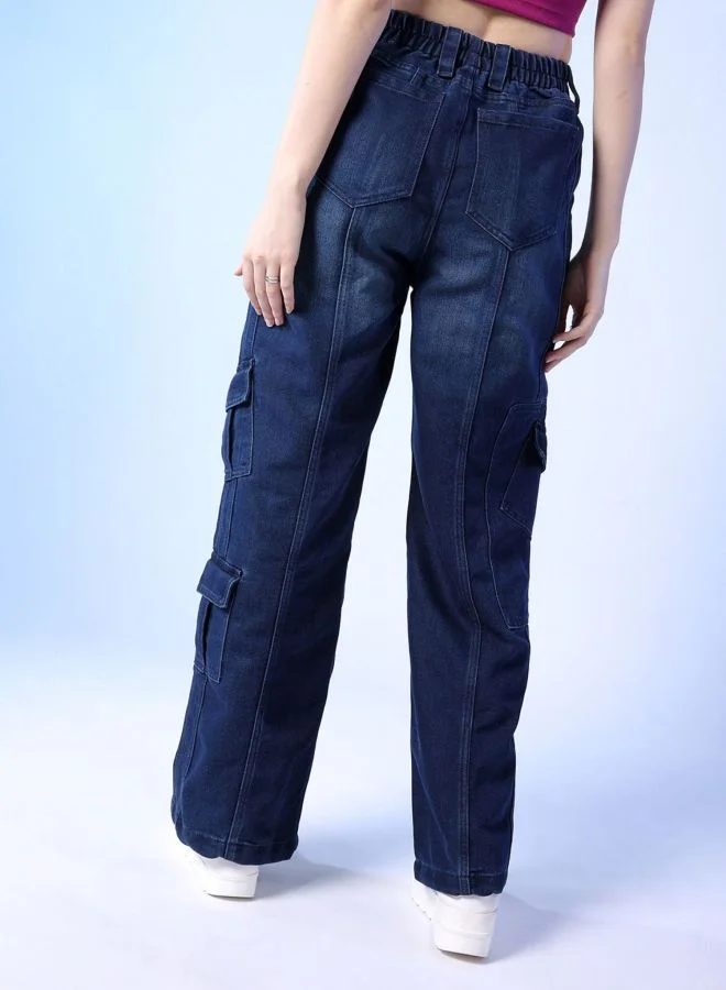 Freehand  Women Boxy Fit Printed High Rise Jeans  | Best Price UAE