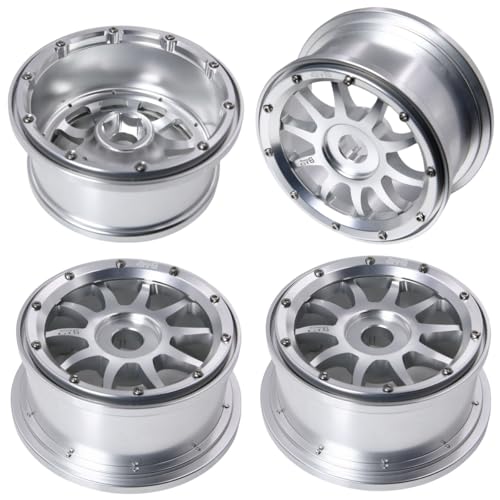 GTBRacing CNC Aluminum Alloy Front Rear Wheel Hub with Rings Set for 1/5 RC Car Losi DBXL DBXL-E/2.0 Upgrade Part (Front+Rear+Rings Style 2) - Image 2