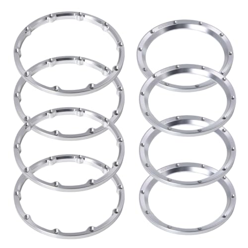 GTBRacing CNC Aluminum Alloy Front Rear Wheel Hub with Rings Set for 1/5 RC Car Losi DBXL DBXL-E/2.0 Upgrade Part (Front+Rear+Rings Style 2) - Image 3