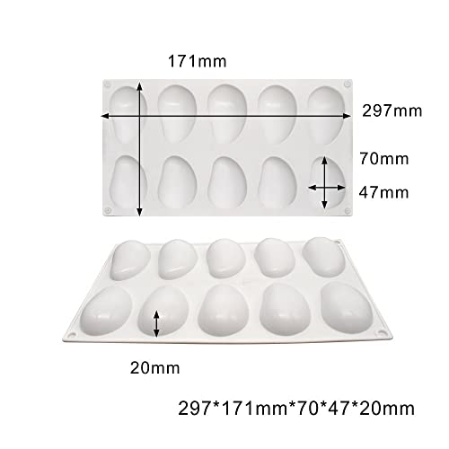 mostsom Silicone Mold Dessert Silicone Cake Mold For Baking Fondant Mould Fruit Shape Sugar Candy Jelly Bakeware Chocolates Mould (Mango H_11.68x6.84x0.8 inch) - Image 3