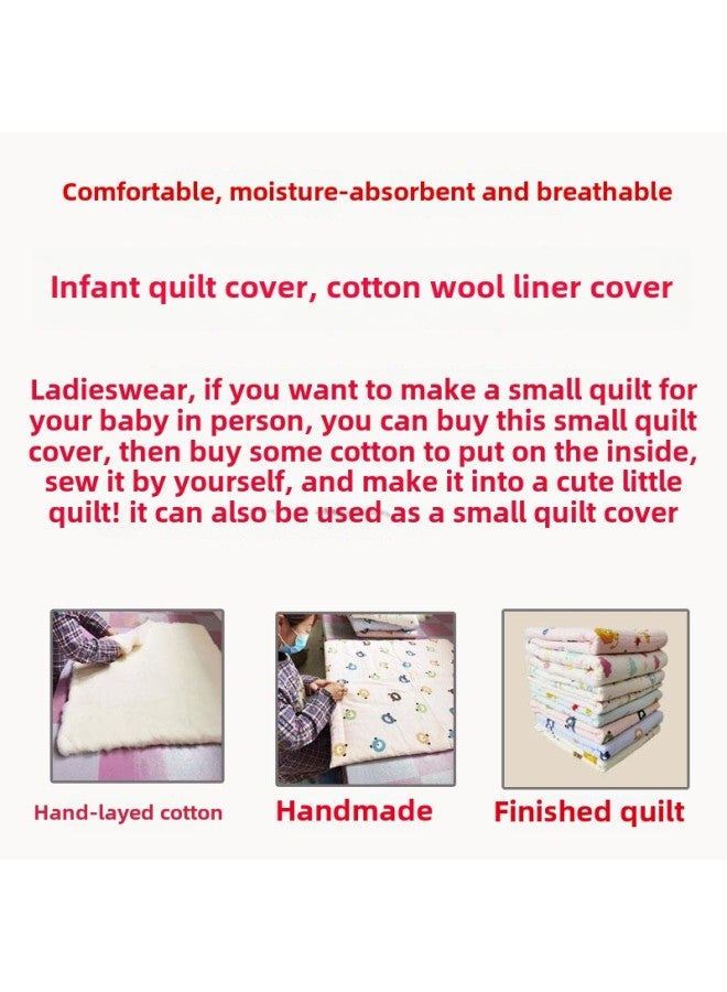 # Infant Quilt Cover Children's Cartoon Cotton Quilt Cover Newborn Baby Bag Quilt Cover Children Quilt Cover Cotton Wadding Liner-Color:Cute Little Dinosaur (cloud-like Cotton Gauze Quilt Cover)-Specifications:100x100cm - Image 3