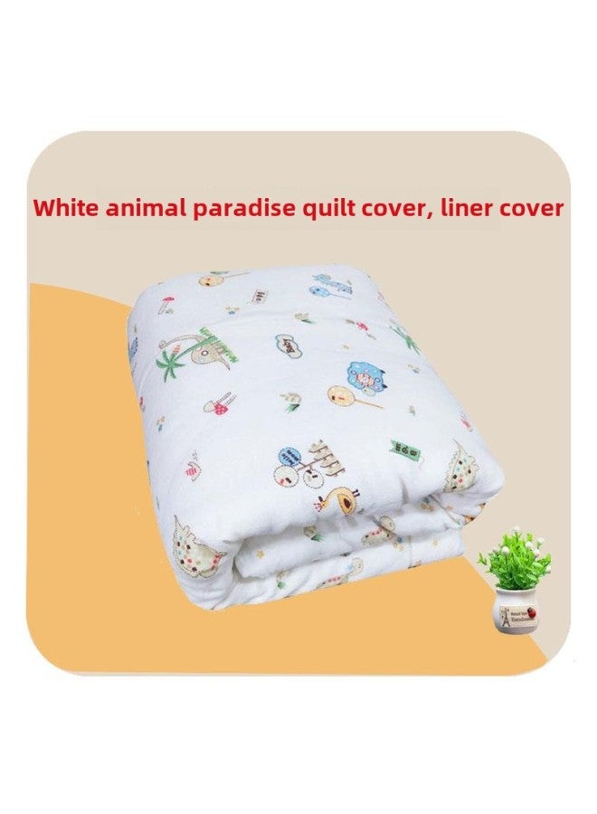 # Infant Quilt Cover Children's Cartoon Cotton Quilt Cover Newborn Baby Bag Quilt Cover Children Quilt Cover Cotton Wadding Liner-Color:Cute Little Dinosaur (cloud-like Cotton Gauze Quilt Cover)-Specifications:100x100cm - Image 5