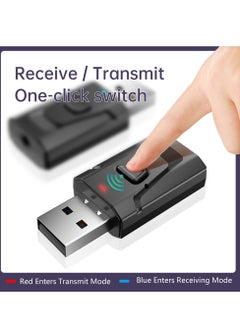 KASTWAVE USB Bluetooth 5.0 Transmitter Receiver, 4 in 1 Mini Wireless Audio Adapter, 3.5mm Bluetooth AUX Adapter Car Bluetooth Receiver for TV PC Headphone Speaker Car/Home Stereo System  - Image 3
