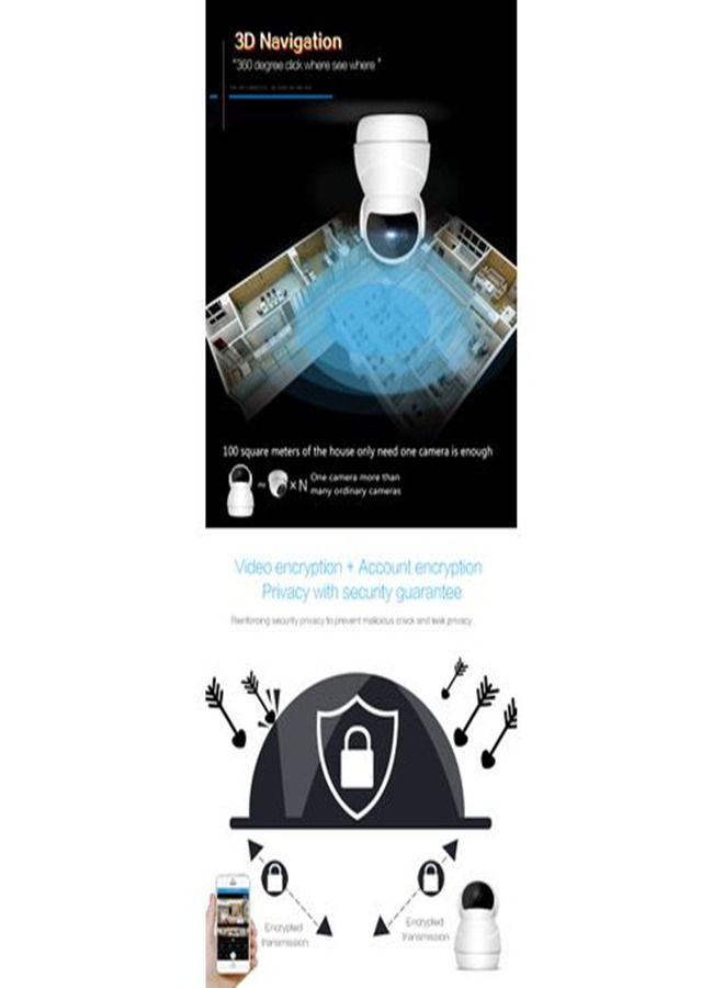 Robot Wifi IP Camera With Mic And Speaker 360 D IP Night Vision / Smartphone Support - Image 3