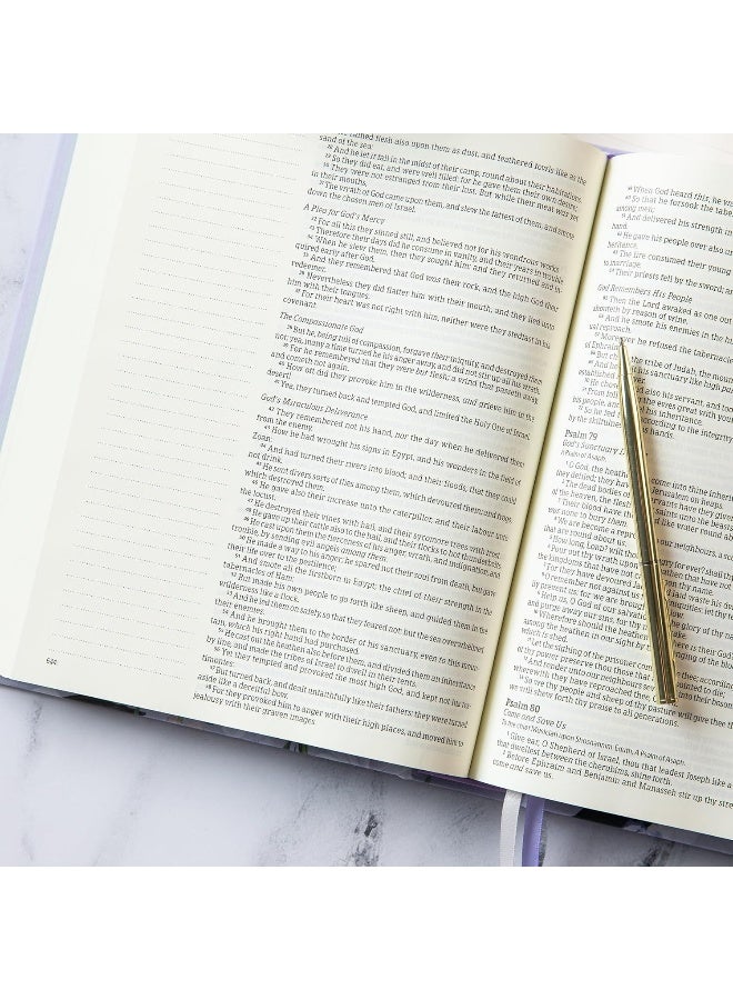 KJV Notetaking Bible, Large Print Hosanna Revival Edition, Lavender/Peach Cloth Over Board - Image 3